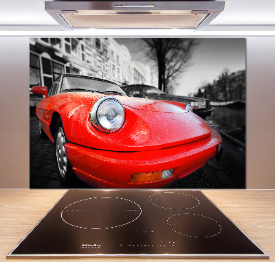 Glass splashback Classic car