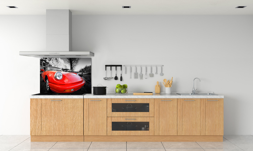 Glass splashback Classic car