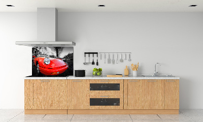 Glass splashback Classic car