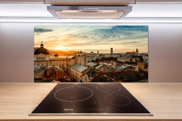 Cooker splashback Sunrise of Lviv