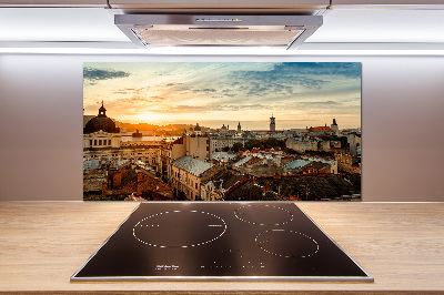 Cooker splashback Sunrise of Lviv