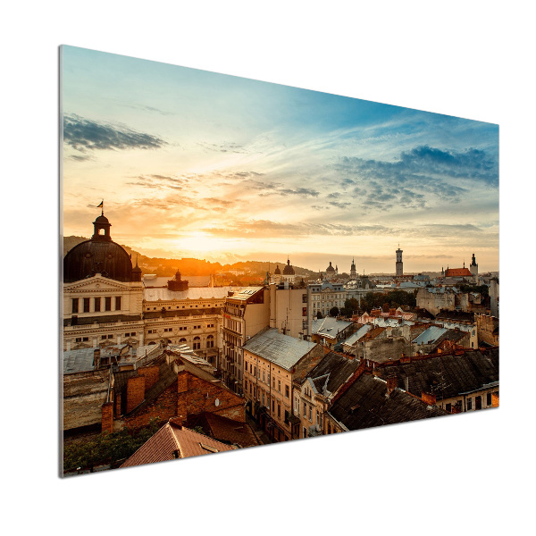 Cooker splashback Sunrise of Lviv