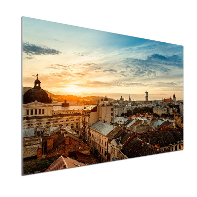 Cooker splashback Sunrise of Lviv