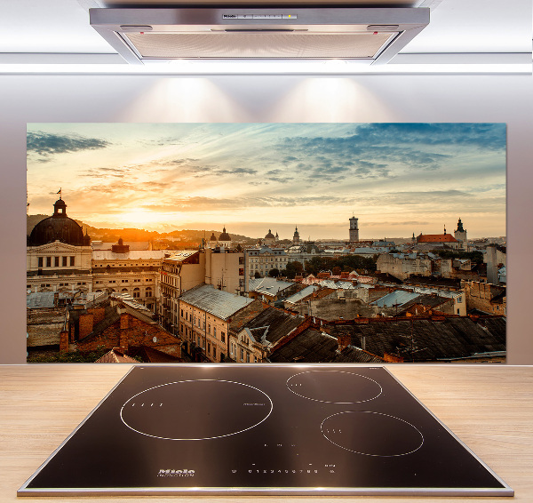 Cooker splashback Sunrise of Lviv