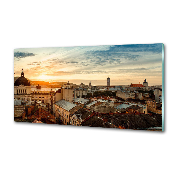 Cooker splashback Sunrise of Lviv