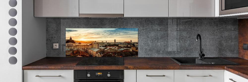 Cooker splashback Sunrise of Lviv