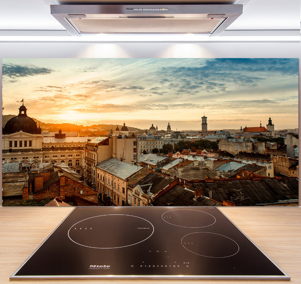 Cooker splashback Sunrise of Lviv