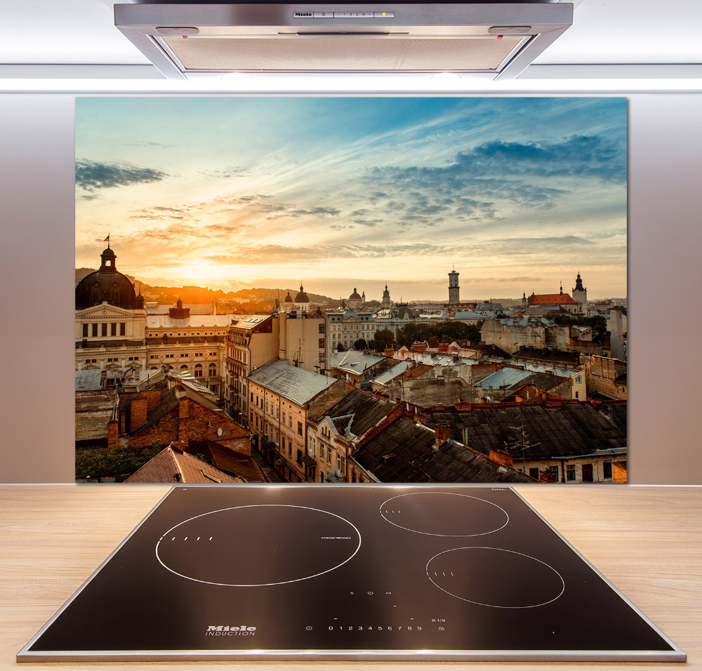 Cooker splashback Sunrise of Lviv