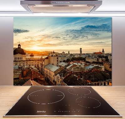 Cooker splashback Sunrise of Lviv