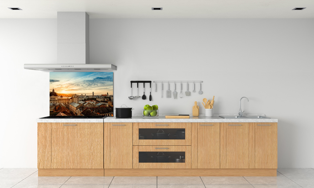 Cooker splashback Sunrise of Lviv