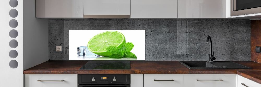 Cooker splashback Ice lime