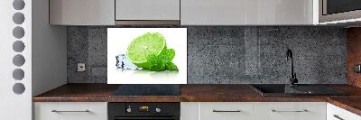 Cooker splashback Ice lime