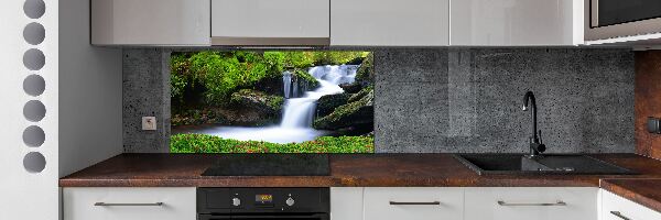 Cooker splashback Waterfall in the forest