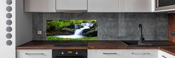 Cooker splashback Waterfall in the forest