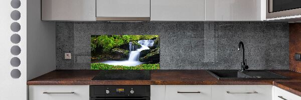 Cooker splashback Waterfall in the forest