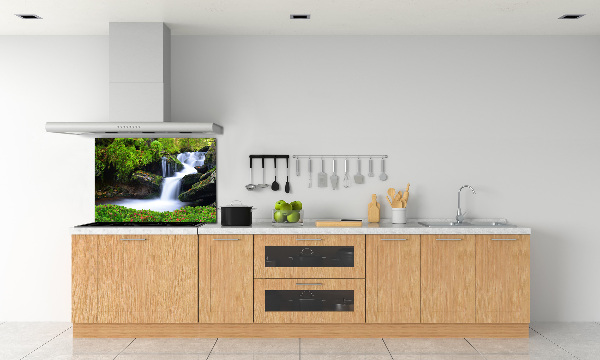 Cooker splashback Waterfall in the forest