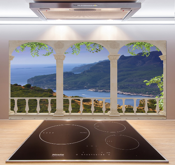 Cooker splashback View of the bay