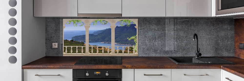 Cooker splashback View of the bay