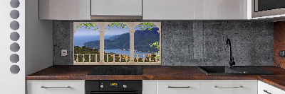 Cooker splashback View of the bay