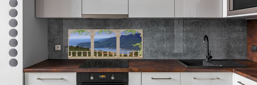 Cooker splashback View of the bay