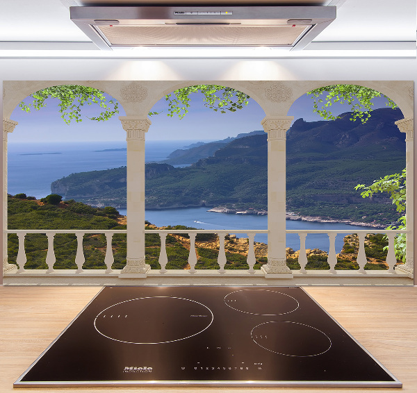 Cooker splashback View of the bay