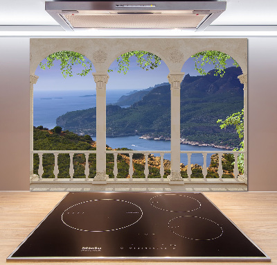 Cooker splashback View of the bay