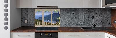 Cooker splashback View of the bay