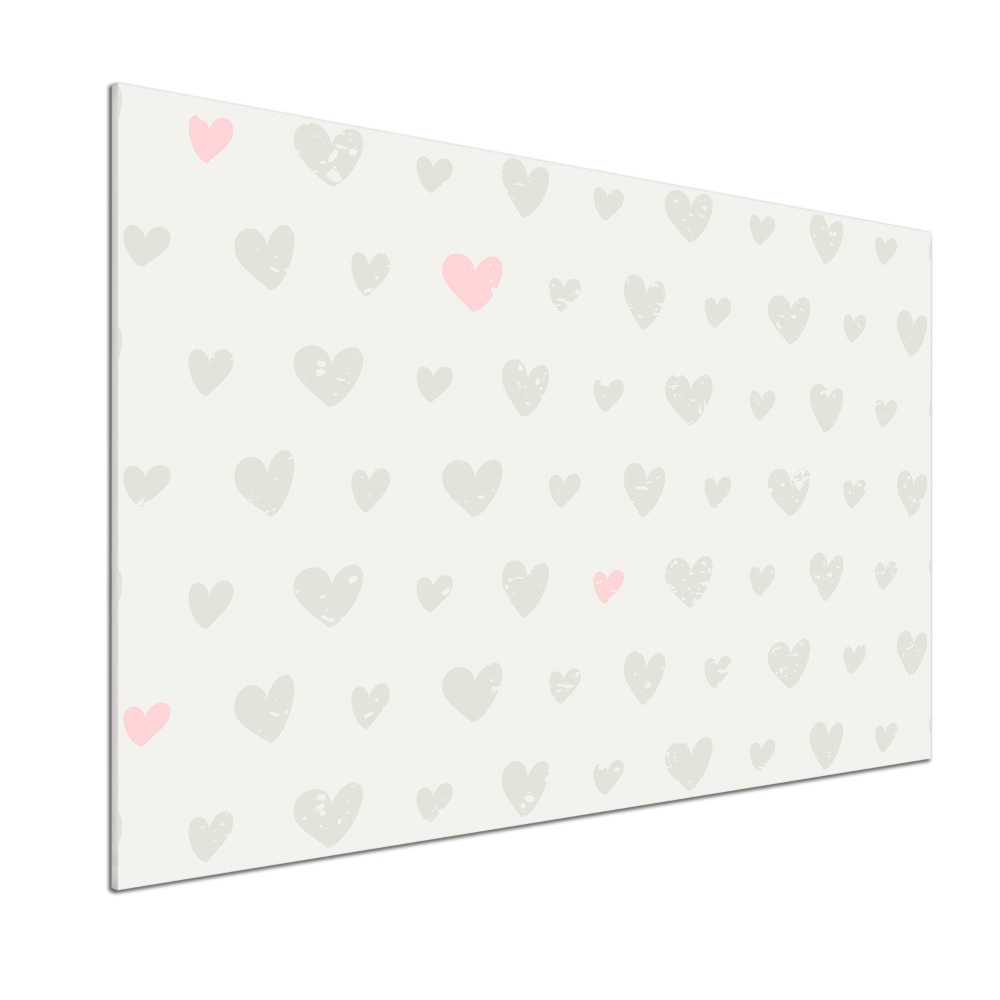 Glass splashback Heart background