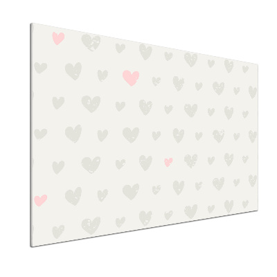 Glass splashback Heart background