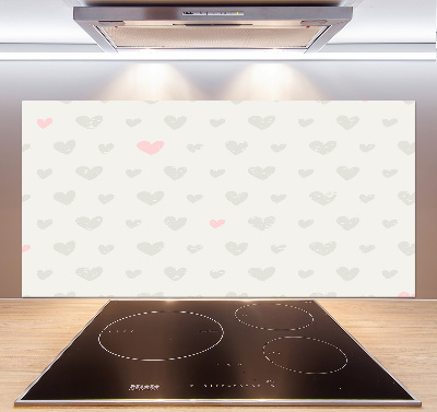 Glass splashback Heart background