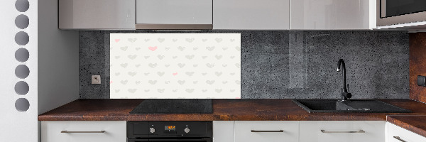 Glass splashback Heart background