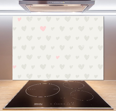 Glass splashback Heart background