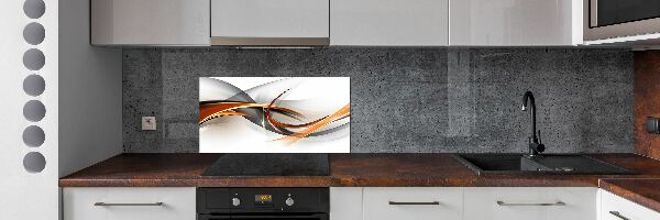 Kitchen splashback Wave abstraction