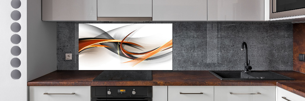 Kitchen splashback Wave abstraction