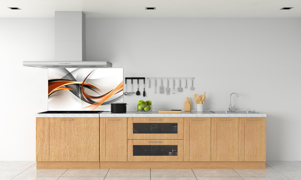 Kitchen splashback Wave abstraction