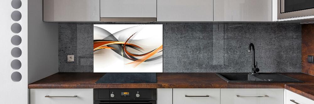 Kitchen splashback Wave abstraction