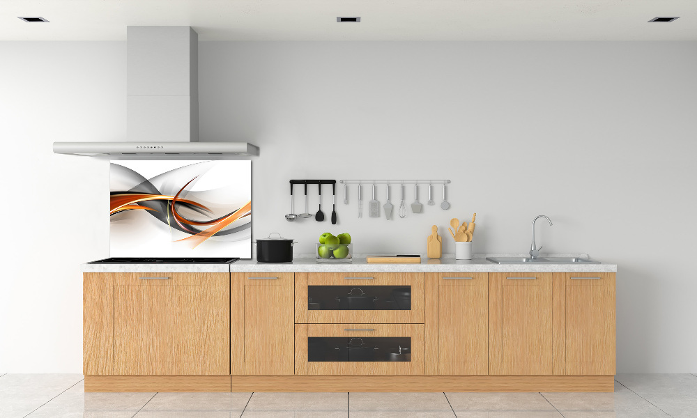 Kitchen splashback Wave abstraction