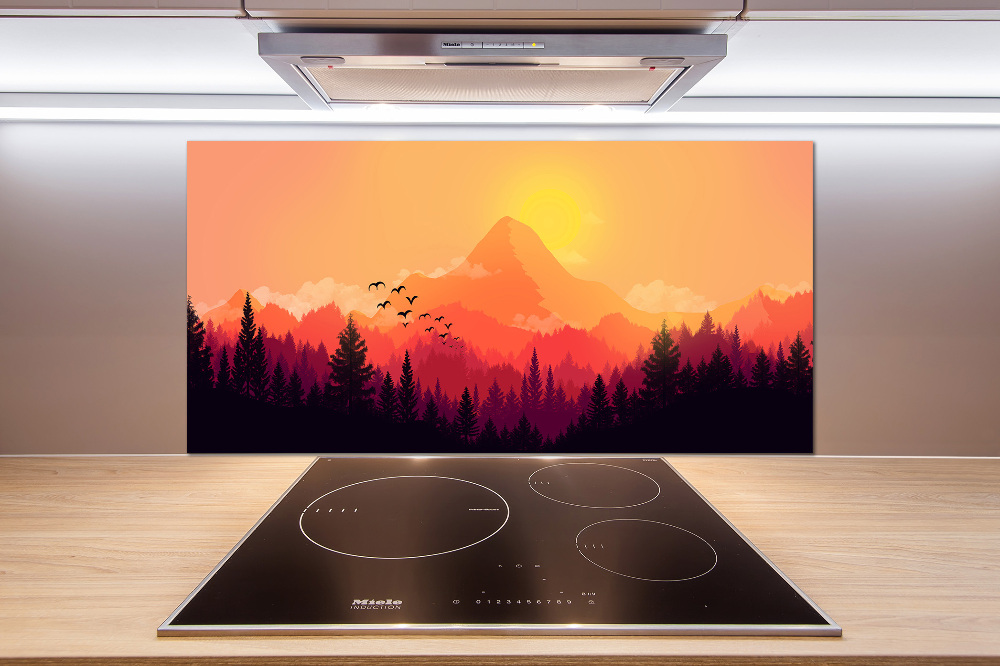 Cooker splashback Mountain landscape