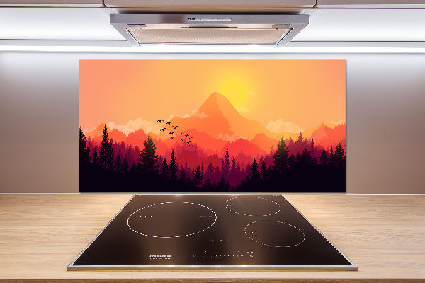 Cooker splashback Mountain landscape