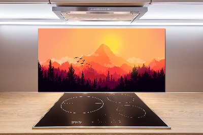 Cooker splashback Mountain landscape