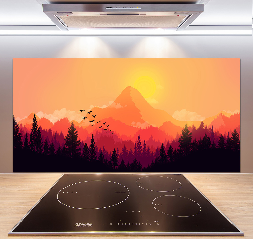 Cooker splashback Mountain landscape