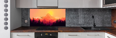 Cooker splashback Mountain landscape