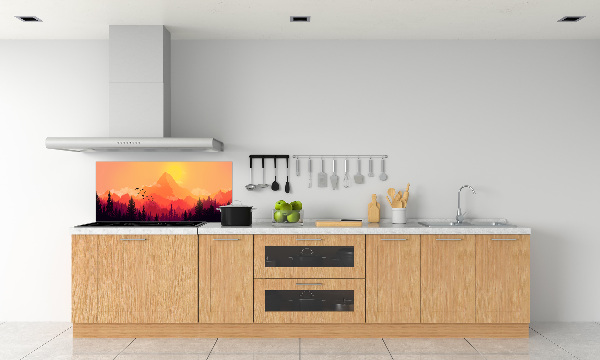 Cooker splashback Mountain landscape