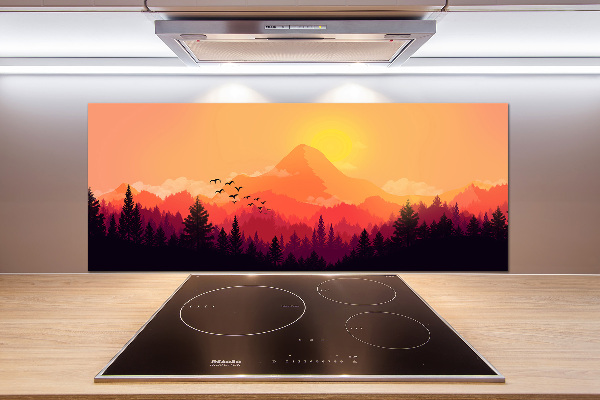 Cooker splashback Mountain landscape