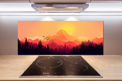 Cooker splashback Mountain landscape