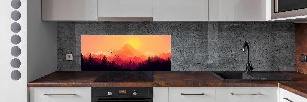 Cooker splashback Mountain landscape