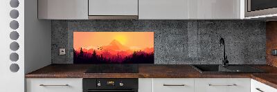 Cooker splashback Mountain landscape