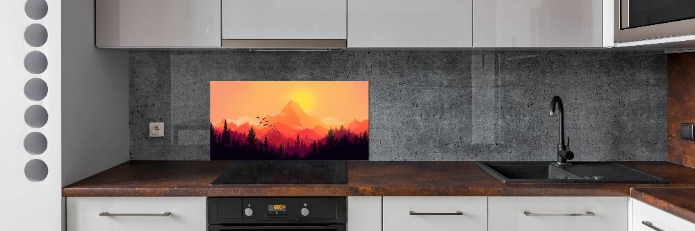 Cooker splashback Mountain landscape