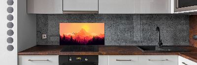 Cooker splashback Mountain landscape