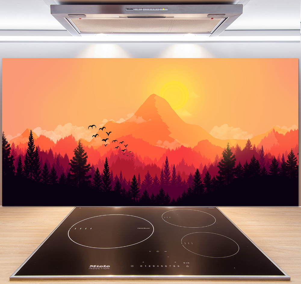 Cooker splashback Mountain landscape